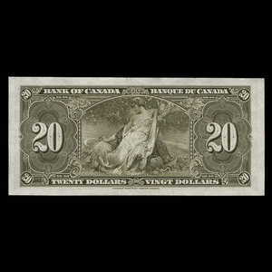 Canada, Banque du Canada, 20 dollars : 2 janvier 1937