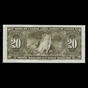 Canada, Banque du Canada, 20 dollars : 2 janvier 1937