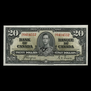 Canada, Banque du Canada, 20 dollars : 2 janvier 1937
