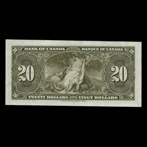 Canada, Banque du Canada, 20 dollars : 2 janvier 1937