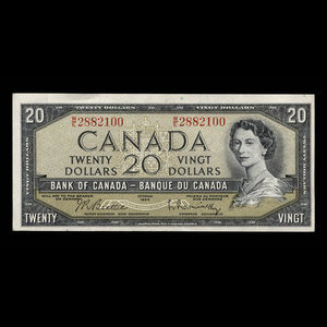 Canada, Banque du Canada, 20 dollars : 1954