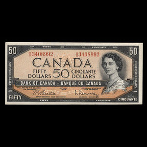 Canada, Banque du Canada, 50 dollars : 1954