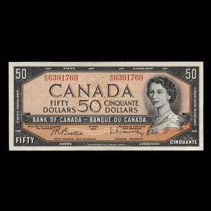 Canada, Banque du Canada, 50 dollars : 1954
