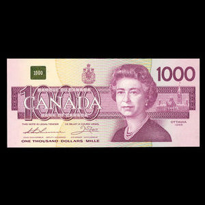 Canada, Banque du Canada, 1,000 dollars : 1988