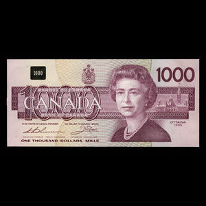 Canada, Banque du Canada, 1,000 dollars : 1988