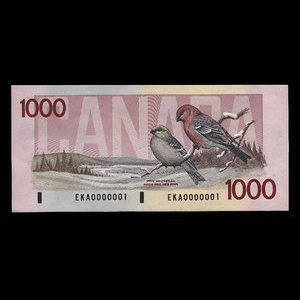 Canada, Banque du Canada, 1,000 dollars : 1988