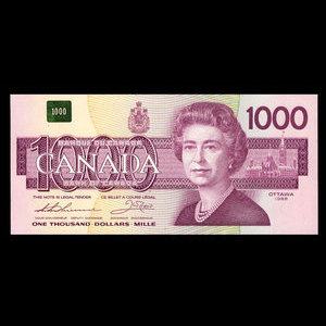 Canada, Banque du Canada, 1,000 dollars : 1988