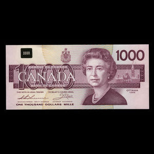 Canada, Banque du Canada, 1,000 dollars : 1988