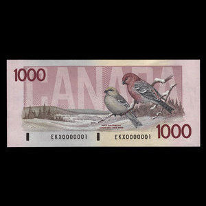 Canada, Banque du Canada, 1,000 dollars : 1988