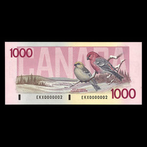 Canada, Banque du Canada, 1,000 dollars : 1988