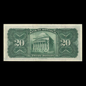 Canada, Banque de Montréal, 20 dollars : 3 novembre 1914
