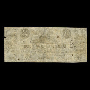 Canada, Bank of Charlottetown, 3 dollars : 1 mai 1852