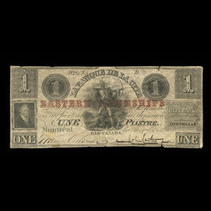 Canada, Banque de la Cité, 1 dollar : 2 janvier 1850