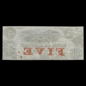 Canada, Bank of Clifton, 5 dollars : 1 octobre 1859