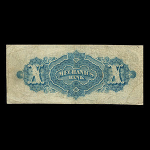 Canada, Mechanics Bank (Montréal), 10 dollars : 1 juin 1872
