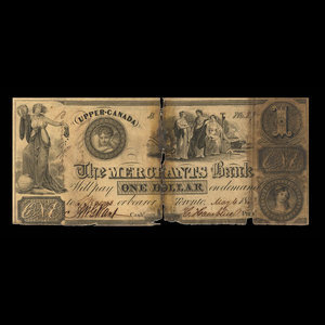 Canada, Merchants Bank (The), 1 dollar : 4 mai 1837