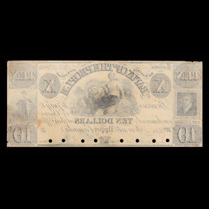 Canada, Bank of the People, 10 dollars : 9 avril 1842