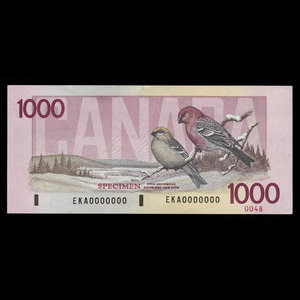 Canada, Banque du Canada, 1,000 dollars : 1988