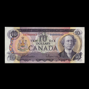 Canada, Banque du Canada, 10 dollars : 1971