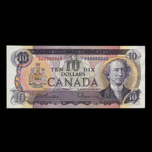 Canada, Banque du Canada, 10 dollars : 1971