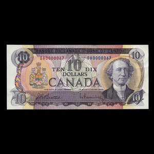 Canada, Banque du Canada, 10 dollars : 1971