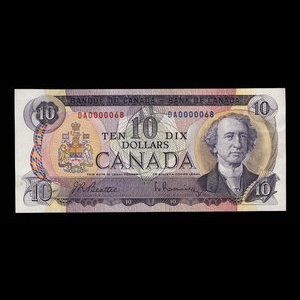 Canada, Banque du Canada, 10 dollars : 1971