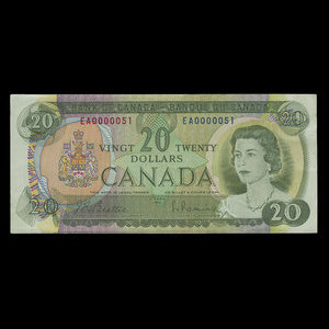 Canada, Banque du Canada, 20 dollars : 1969