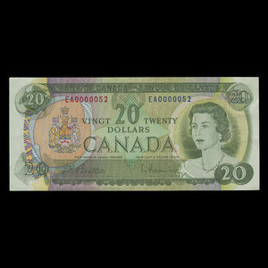 Canada, Banque du Canada, 20 dollars : 1969