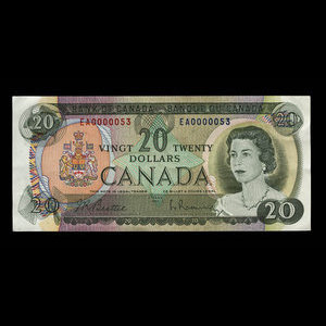 Canada, Banque du Canada, 20 dollars : 1969