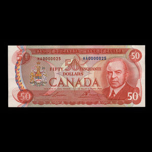 Canada, Banque du Canada, 50 dollars : 1975