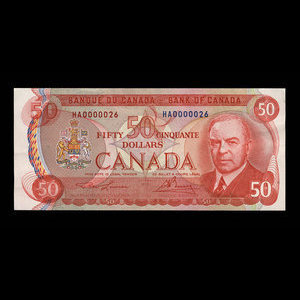 Canada, Banque du Canada, 50 dollars : 1975