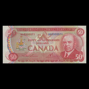 Canada, Banque du Canada, 50 dollars : 1975