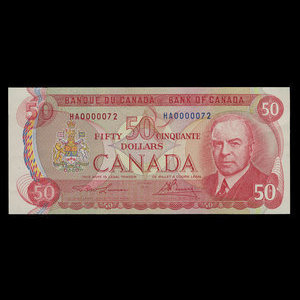 Canada, Banque du Canada, 50 dollars : 1975