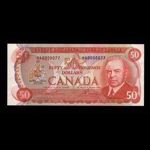 Canada, Banque du Canada, 50 dollars : 1975