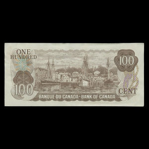 Canada, Banque du Canada, 100 dollars : 1975