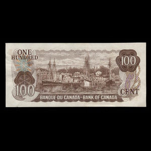 Canada, Banque du Canada, 100 dollars : 1975