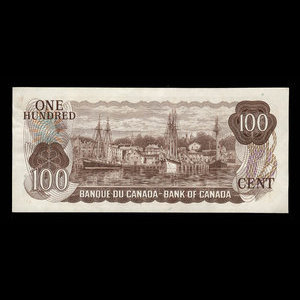 Canada, Banque du Canada, 100 dollars : 1975