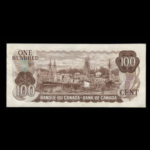 Canada, Banque du Canada, 100 dollars : 1975