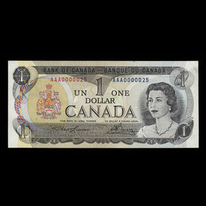 Canada, Banque du Canada, 1 dollar : 1973