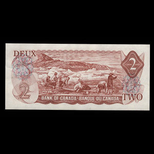 Canada, Banque du Canada, 2 dollars : 1974