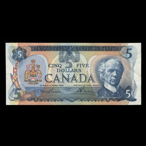 Canada, Banque du Canada, 5 dollars : 1979