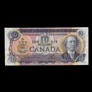 Canada, Banque du Canada, 10 dollars : 1971