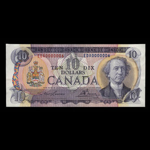 Canada, Banque du Canada, 10 dollars : 1971