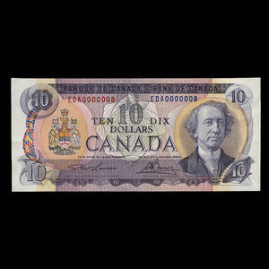 Canada, Banque du Canada, 10 dollars : 1971