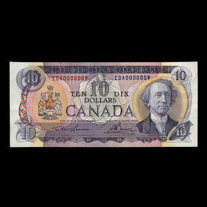 Canada, Banque du Canada, 10 dollars : 1971