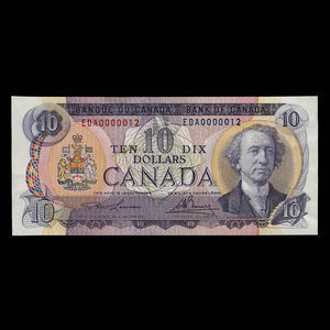 Canada, Banque du Canada, 10 dollars : 1971