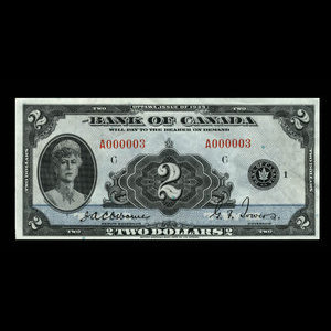 Canada, Banque du Canada, 2 dollars : 1935