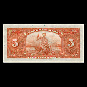 Canada, Banque du Canada, 5 dollars : 1935