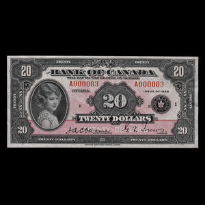 Canada, Banque du Canada, 20 dollars : 1935