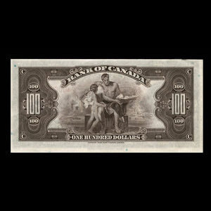 Canada, Banque du Canada, 100 dollars : 1935